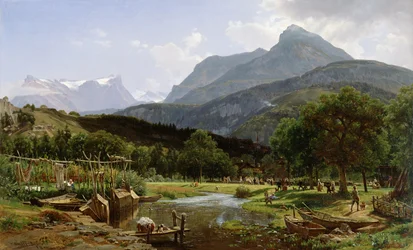View Near Brunnen on Lake Lucerne, Switzerland